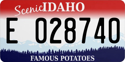 ID license plate E028740