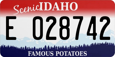 ID license plate E028742