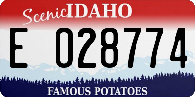 ID license plate E028774