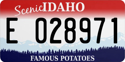 ID license plate E028971