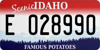 ID license plate E028990