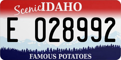 ID license plate E028992