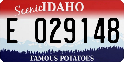 ID license plate E029148