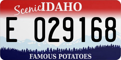 ID license plate E029168