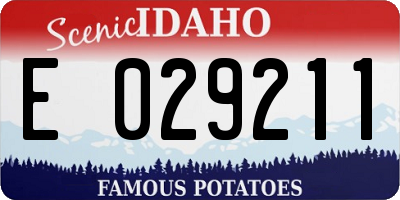 ID license plate E029211