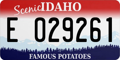 ID license plate E029261