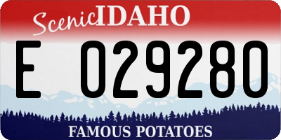 ID license plate E029280