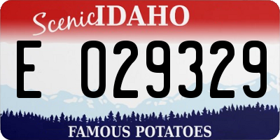 ID license plate E029329