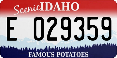 ID license plate E029359