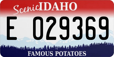 ID license plate E029369