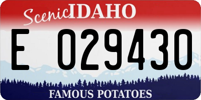 ID license plate E029430