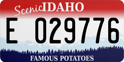 ID license plate E029776