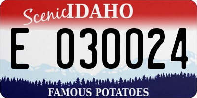 ID license plate E030024