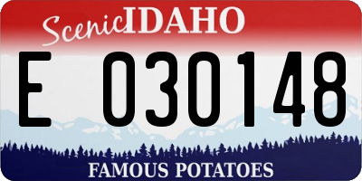 ID license plate E030148