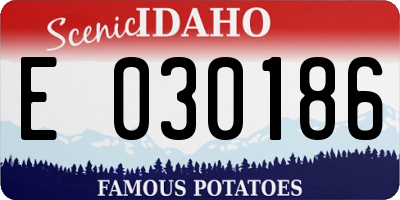 ID license plate E030186