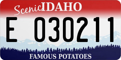 ID license plate E030211