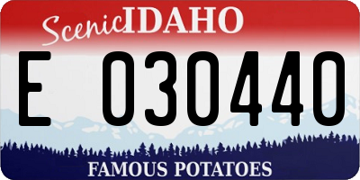 ID license plate E030440