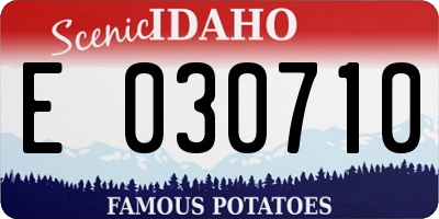 ID license plate E030710