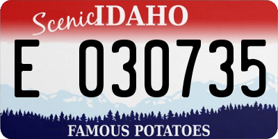 ID license plate E030735