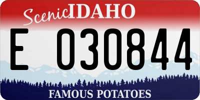 ID license plate E030844