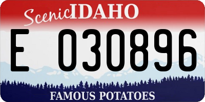 ID license plate E030896