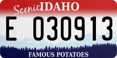 ID license plate E030913