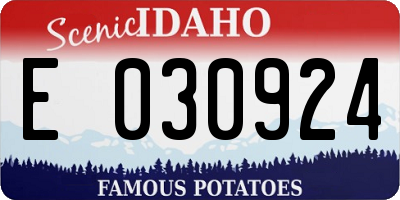 ID license plate E030924