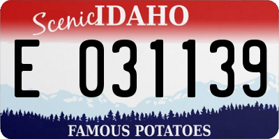 ID license plate E031139