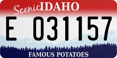ID license plate E031157