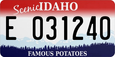ID license plate E031240