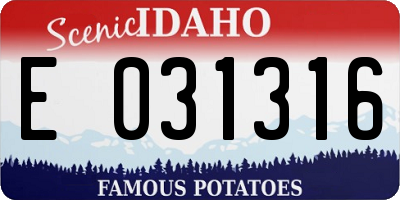 ID license plate E031316