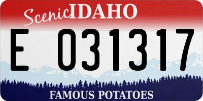 ID license plate E031317