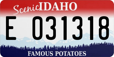 ID license plate E031318