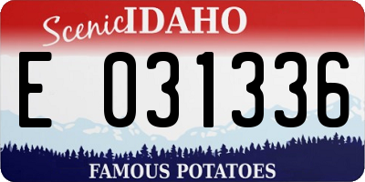 ID license plate E031336