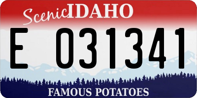 ID license plate E031341
