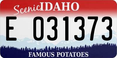 ID license plate E031373