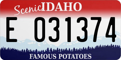 ID license plate E031374