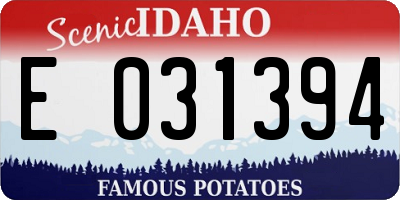 ID license plate E031394