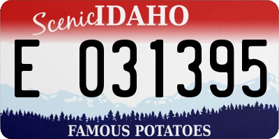 ID license plate E031395