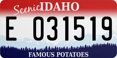 ID license plate E031519
