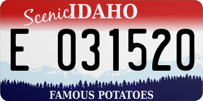 ID license plate E031520