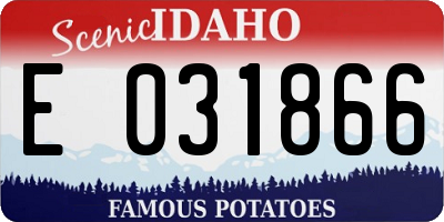 ID license plate E031866