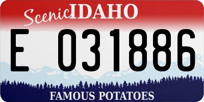 ID license plate E031886