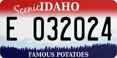 ID license plate E032024