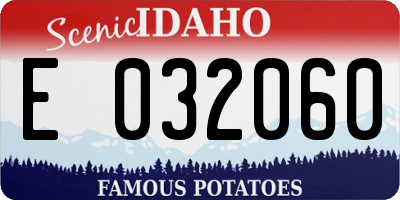 ID license plate E032060