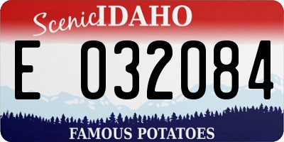 ID license plate E032084