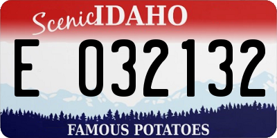 ID license plate E032132