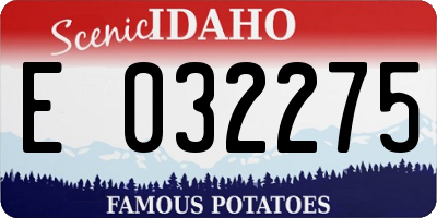 ID license plate E032275