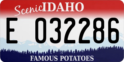 ID license plate E032286