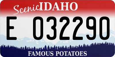 ID license plate E032290